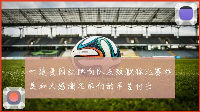 叶楚贵因红牌向队友致歉称比赛难度加大感谢兄弟们的辛苦付出